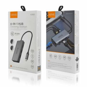 MULTIPUERTO VIDVIE HUB01 6-IN-1 HUB PD 60W