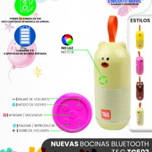 Parlante bluetooth T&G TG502