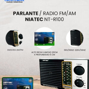 Parlante / Radio FM/AM Niatec